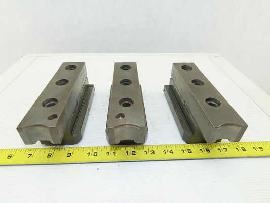 Square Serrated Chuck Hard Master Jaw W/ Top Jaw See Info Set of 3