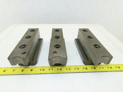 Square Serrated Chuck Hard Master Jaw W/ Top Jaw See Info Set of 3