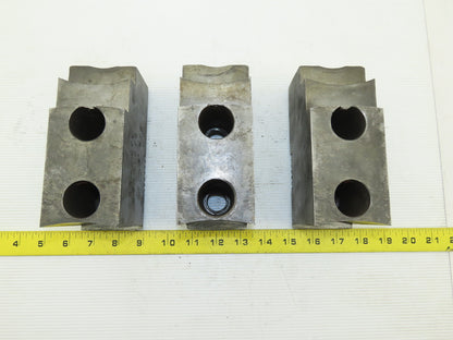 Huron T-15 15-18" Serrated Square Key Soft Lathe Chuck Jaw See Info Lot Of 3