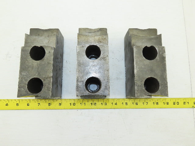 Huron T-15 15-18" Serrated Square Key Soft Lathe Chuck Jaw See Info Lot Of 3
