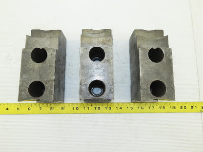 Huron T-15 15-18" Serrated Square Key Soft Lathe Chuck Jaw See Info Lot Of 3