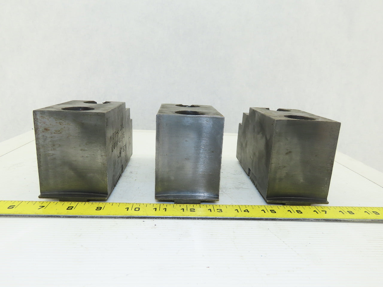 Huron T-15 15-18" Serrated Square Key Soft Lathe Chuck Jaw See Info Lot Of 3