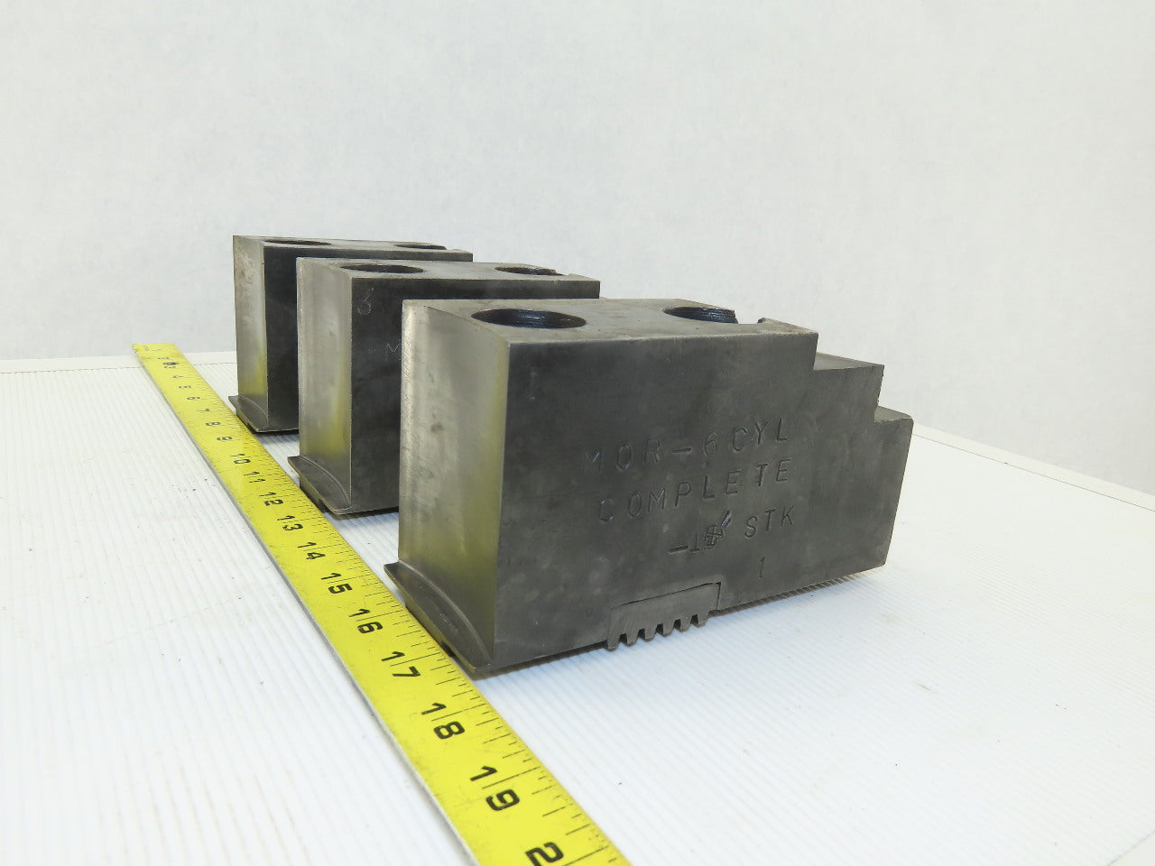 Huron T-15 15-18" Serrated Square Key Soft Lathe Chuck Jaw See Info Lot Of 3