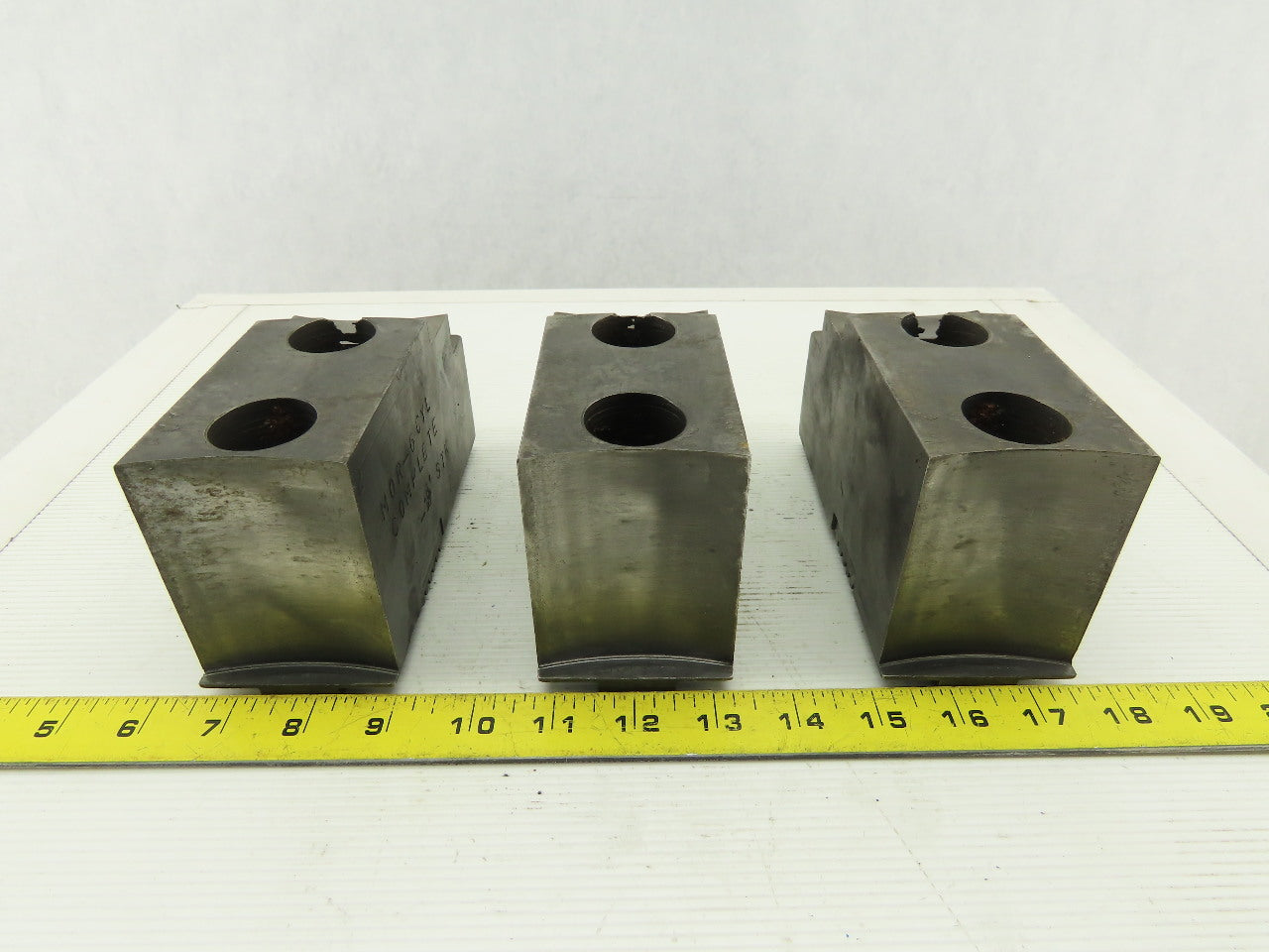 Huron T-15 15-18" Serrated Square Key Soft Lathe Chuck Jaw See Info Lot Of 3