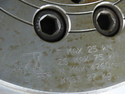 Kitagawa N-08 8" Lathe Chuck 3 Jaw W/ Spindle Mounting Flange Hitachi Seiki VK65