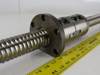 THK 30133 50mm Ball Screw 10mm Lead 2 T/I Ball Nut 850mm Travel 52-1/4" OAL