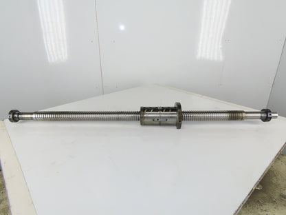 THK 30133 50mm Ball Screw 10mm Lead 2 T/I Ball Nut 850mm Travel 52-1/4" OAL