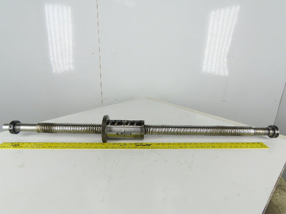 THK 30133 50mm Ball Screw 10mm Lead 2 T/I Ball Nut 850mm Travel 52-1/4" OAL