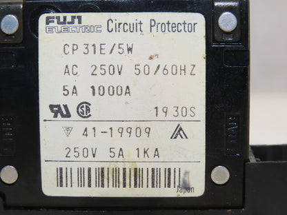Fuji CP31W/5W 5 Amp Breaker 250V 50/60Hz Lot Of 2