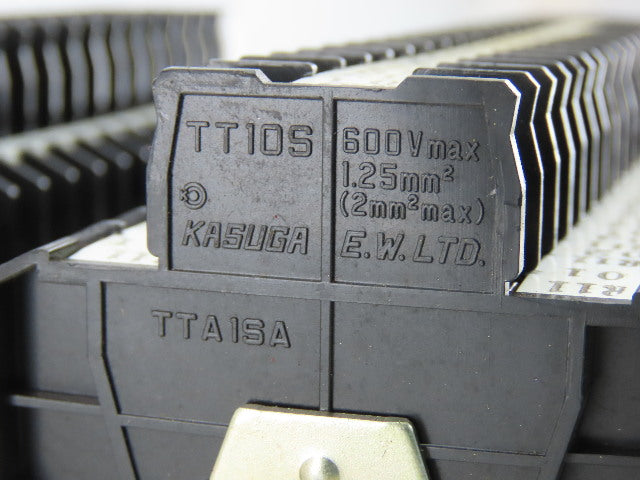 Kasuga TT10S 600V 2 Stage Step Wire Terminal Block On Rail Lot Of 40