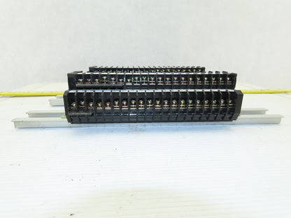 Kasuga TT10S 600V 2 Stage Step Wire Terminal Block On Rail Lot Of 40