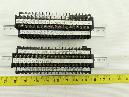 Kasuga TT10S 600V 2 Stage Step Wire Terminal Block On Rail Lot Of 40