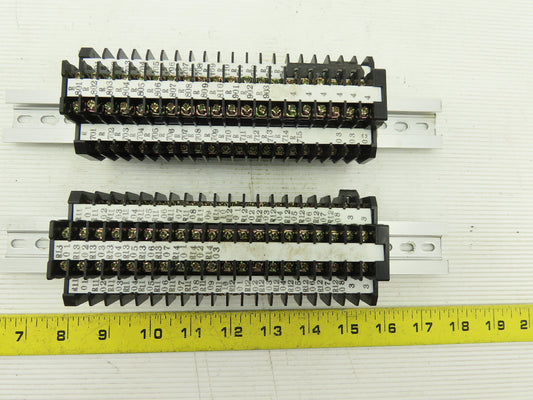 Kasuga TT10S 600V 2 Stage Step Wire Terminal Block On Rail Lot Of 40