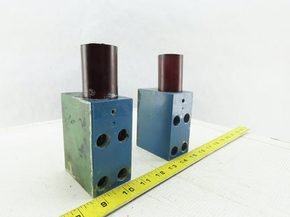 2" x 4" x 3" Steel Machine Bumper Block Lot of 2