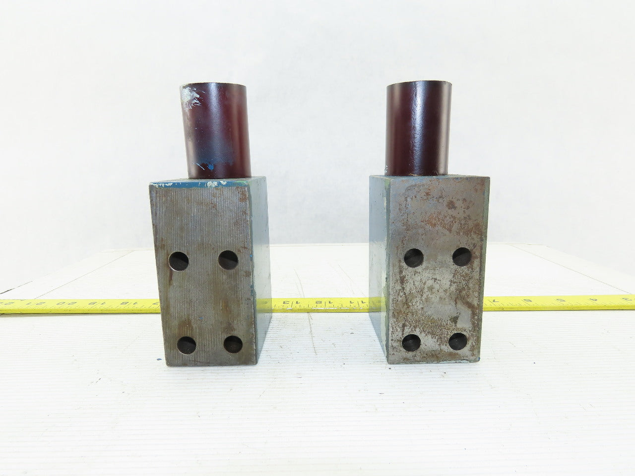 2" x 4" x 3" Steel Machine Bumper Block Lot of 2