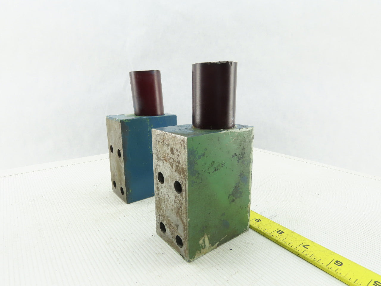 2" x 4" x 3" Steel Machine Bumper Block Lot of 2