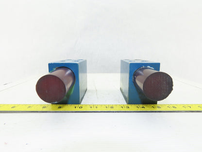 2" x 4" x 3" Steel Machine Bumper Block Lot of 2