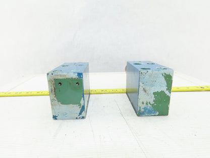 2" x 4" x 3" Steel Machine Bumper Block Lot of 2