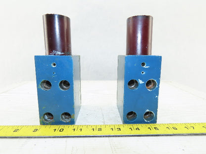 2" x 4" x 3" Steel Machine Bumper Block Lot of 2