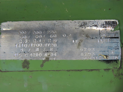 Nippon TOP-208LE Hydraulic Power Unit 0.4kW 200/220V 3Ph 27 Gallon