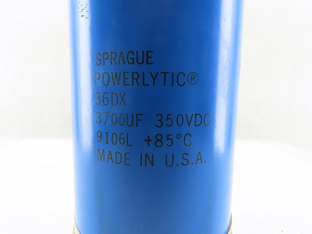 Sprague 36DX Powerlytic 3700uF 350VDC Capacitor