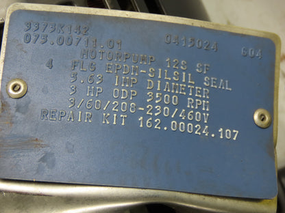 1.5kW 460V 60Hz 1-1/2"x1" Flange Mount Motor Pump