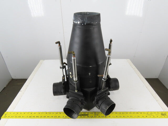 6 Way Branch Vacuum Dust Collection Central Splitter 4" x 6" Duct