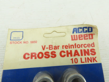 Acco Weed Stock No. 5832 Snow Chain Reinforced V-Bar Cross Chain 10 Link