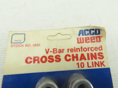 Acco Weed Stock No. 5832 Snow Chain Reinforced V-Bar Cross Chain 10 Link