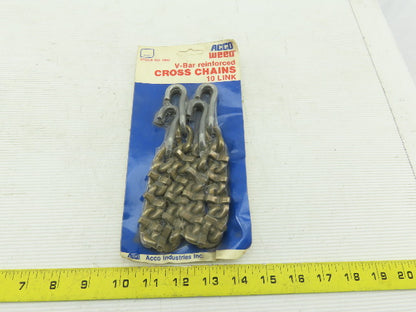 Acco Weed Stock No. 5832 Snow Chain Reinforced V-Bar Cross Chain 10 Link