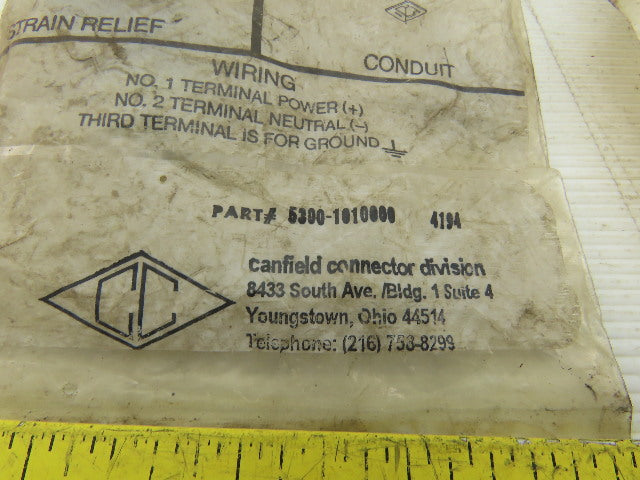 Canfield Connector 5300-1010000 250V 10A Solenoid Connector Lot Of 2