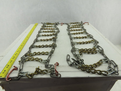 6" x 30" Garden Tiller Tractor Traction Tire Snow Chain Traction Set Pair