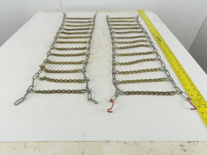 10" x 36" Tire Traction Tire Chain 2 Piece Set Pair