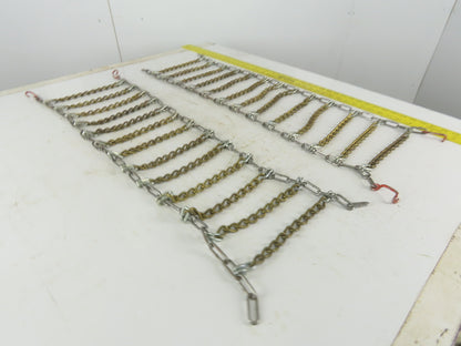 10" x 36" Tire Traction Tire Chain 2 Piece Set Pair