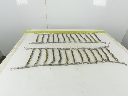 10" x 36" Tire Traction Tire Chain 2 Piece Set Pair