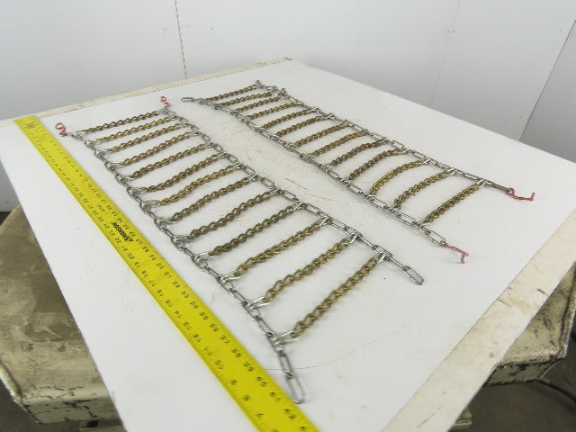 10" x 36" Tire Traction Tire Chain 2 Piece Set Pair