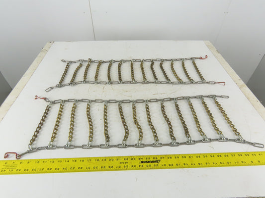 10" x 36" Tire Traction Tire Chain 2 Piece Set Pair