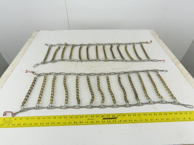 10" x 36" Tire Traction Tire Chain 2 Piece Set Pair