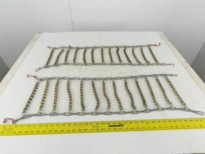 10" x 36" Tire Traction Tire Chain 2 Piece Set Pair