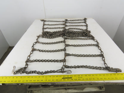 25" x 72" Snow Traction Tire Chain V-Bar Cross Chain Set of 2
