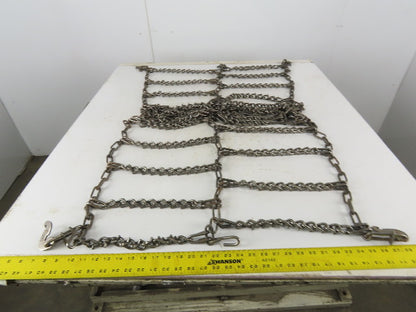 25" x 72" Snow Traction Tire Chain V-Bar Cross Chain Set of 2