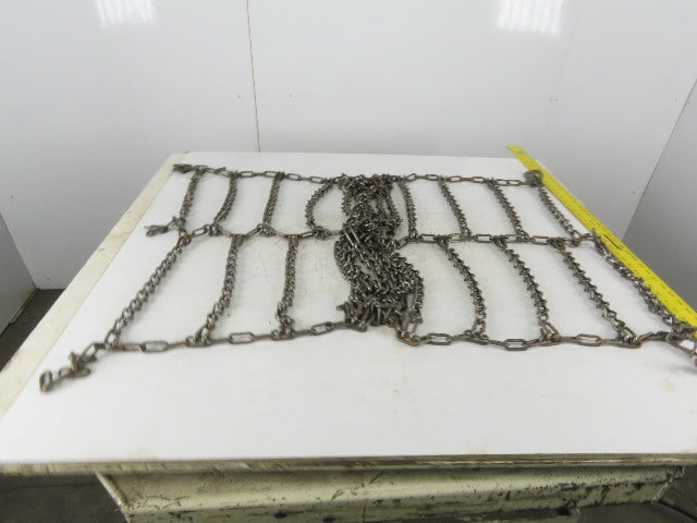 25" x 72" Snow Traction Tire Chain V-Bar Cross Chain Set of 2