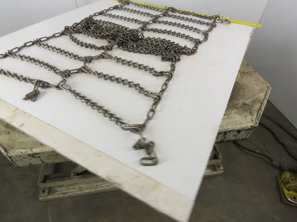 25" x 72" Snow Traction Tire Chain V-Bar Cross Chain Set of 2
