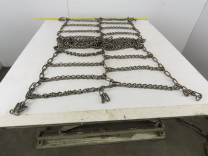 25" x 72" Snow Traction Tire Chain V-Bar Cross Chain Set of 2