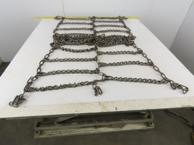 25" x 72" Snow Traction Tire Chain V-Bar Cross Chain Set of 2