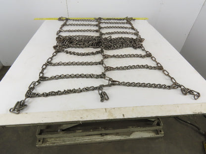 25" x 72" Snow Traction Tire Chain V-Bar Cross Chain Set of 2