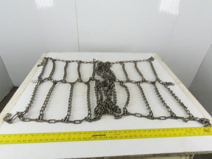 25" x 72" Snow Traction Tire Chain V-Bar Cross Chain Set of 2
