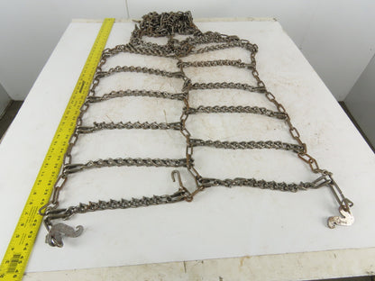 26" x 74" Snow Traction Tire Chain V-Bar Cross Chain Set of 2