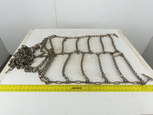 26" x 74" Snow Traction Tire Chain V-Bar Cross Chain Set of 2