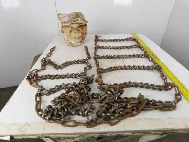16" x 104" Snow Traction Tire Chain Set of 2